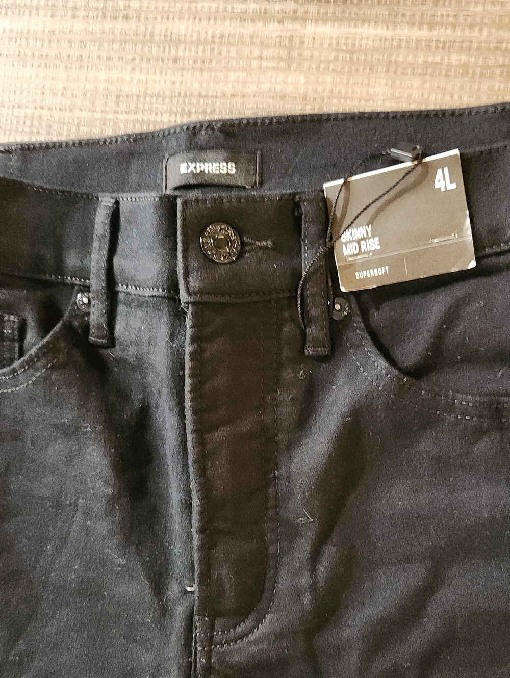 Express Black Skinny Mid Rise Jeans